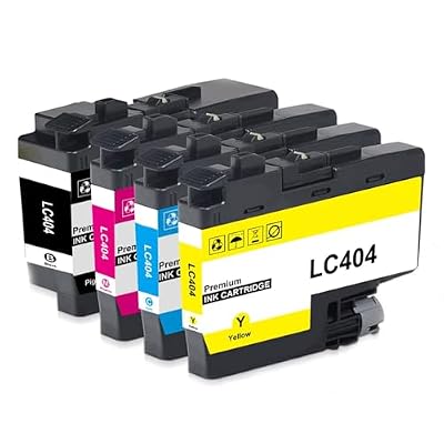 LEDES LC404XL Ink Cartridges 4-Pack High Yield, Compatible for Brother Printer LC404 LC-404, Replacement for MFC-J1205W MFC-J1215W MFC-J1205W XL Printer, Black Cyan Magenta Yellow, 800 Pages