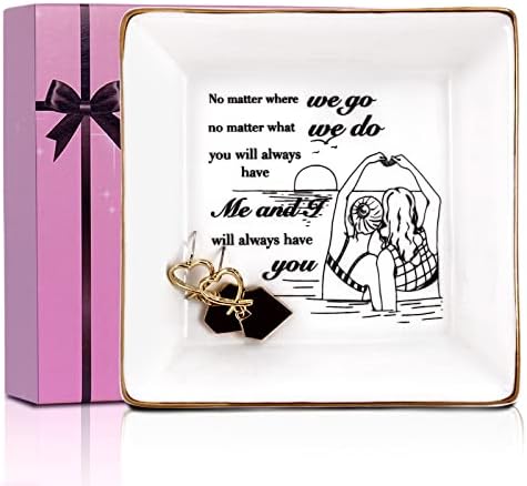 FORAGIFT Sister Birthday Gifts From Sister Trinket Dish - No Matter Where We Go, No Matter What We Do, You Will Always Have Me and I Will Always Have You
