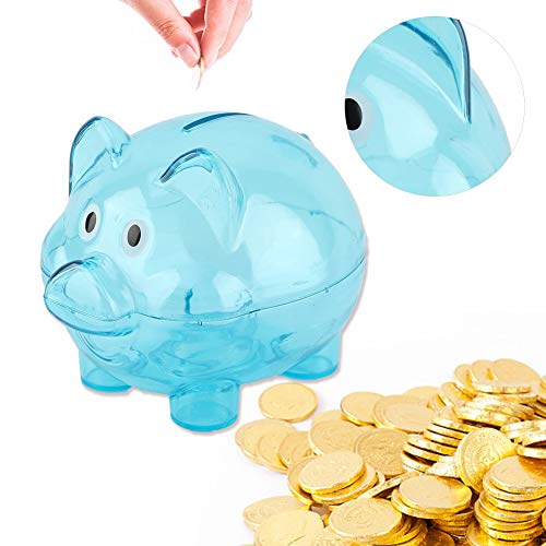 Gekke Verkoop Babyspaarbank, decoratief spaarvarken, muntenbank, voor jongens voor meisjes(Klein blauw) - Image 3