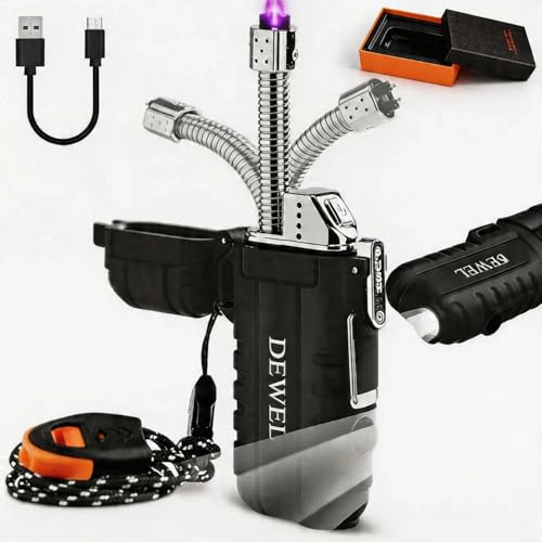 Encendedor eléctrico recargable DEWEL con cuello flexible 360° miniatura 1