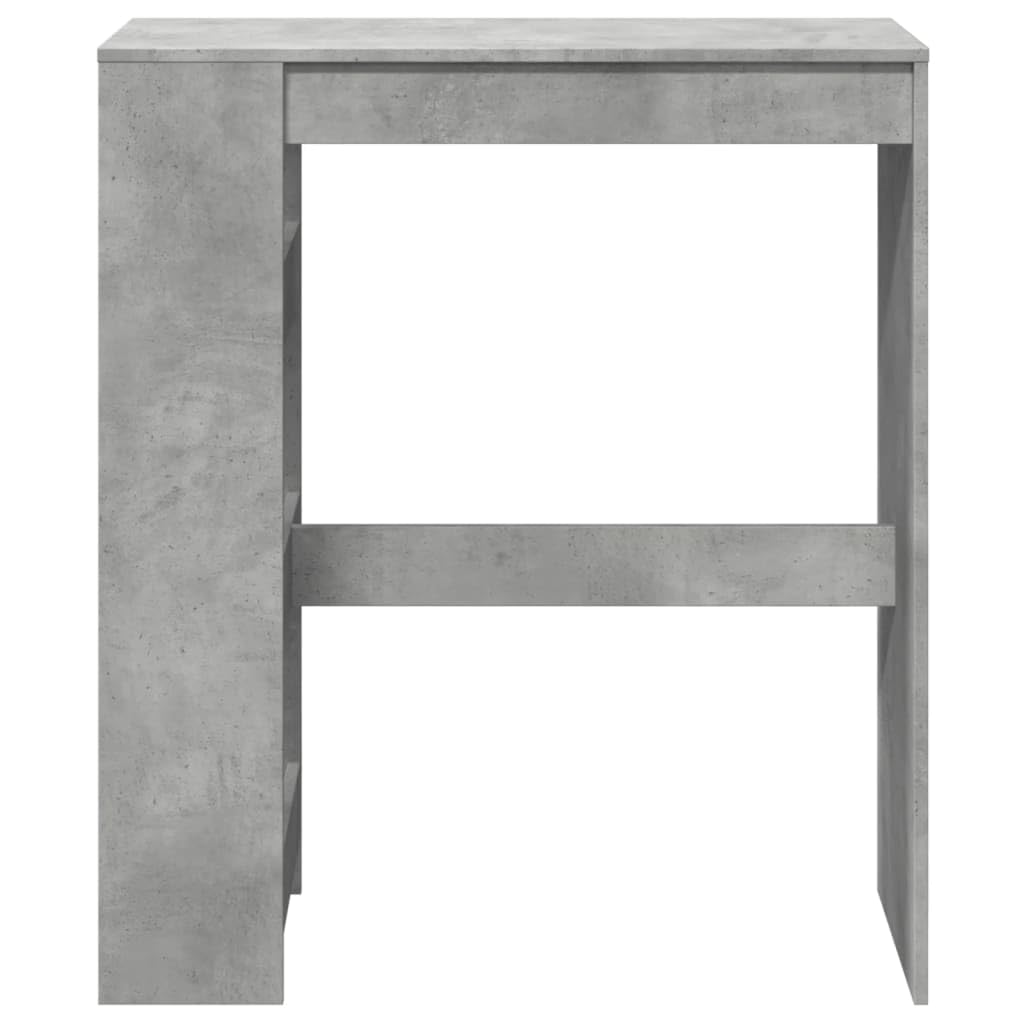 Bartisch Mit Regal Betongrau 90x40x103,5 cm Holzwerkstoff | 3 Ablagen, Viel Stauraum, Pflegeleicht, Feuchtes Tuch Reinigung, Wandhalterung Inklusive