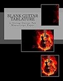 Blank Guitar Tablature: 6-String Guitar Tab Manuscript Paper