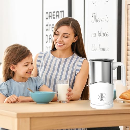 4-in-1 Electric Milk Frother & Steamer, Hot & Cold Foam, 350 mL, White by MAIPSIG - Used condition - Image 6