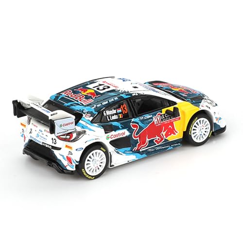 True Scale Miniatures Model Car Compatible with Ford Puma Rally1#13 M-Sport Ford WRT 2024 Rally Monte Carlo 1:64 Diecast Model Car MGT00974