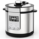 VBGK Pressure Cooker 6.3 Quart, 14-in-1 Electric Pressure Cooker, Knob & Touch Screen Multifunctional Slow Cooker,Saut&eacute;,Steamer, Stainless Steel, Keep Warmer, 24H Pre-Set Timer, Autoc Pressure Release