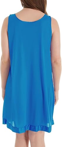 Miniatura 2 de Exquisite Form Women's 30107 Nylon Tricot Sleeveless Short Knee Length Nightgown