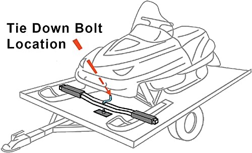Raider TDB-1211 1/2" Tie Down Bolt for Snowmobile Trailer Tie Down Bar/Crank Plate