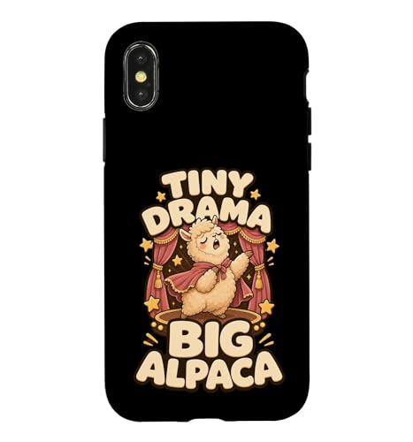 Tiny Drama Big Alpaca �������[���A �X�}�z�P�[�X iPhone X/XS �p