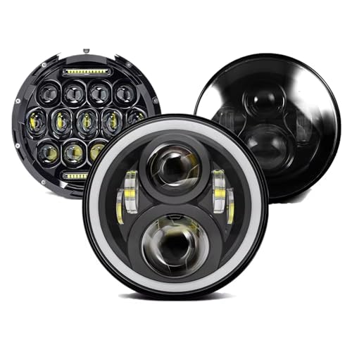 Phare LED rond 7 pouces 90W pour remplacer un éclairage auto halogène faible