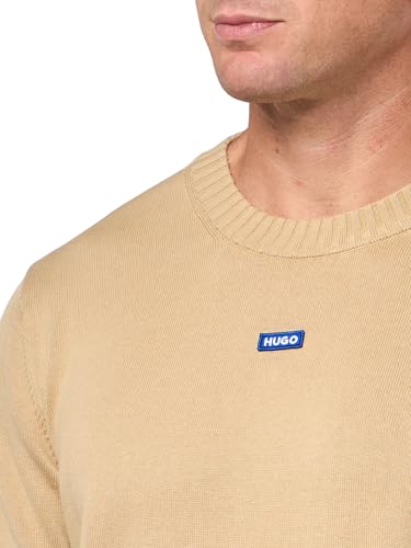 HUGO Men's Center Logo Cotton Knit Sweater3