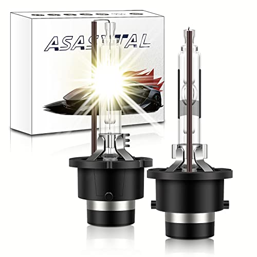 Asasytal D2R Lampadine Allo Xeno, Kit Conversione Fari Xenon 35W 4300K Bianco Caldo +300% Luminoso Kit di Conversione Bi-Xenon per il Retrofit Della Lampadina di Aggiornamento del Faro Xenarc, 1 Paio
