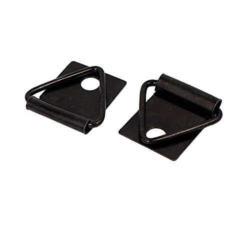 Image of Aexit Photo Frame Nails, Screws & Fasteners Hanging Single Hole Triangle D-Ring Hanger Black Picture Hangers 27mmx16mm 20pcs