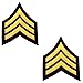 Gold Black Police Deputy Sheriff Security Sergeant Uniform Chevrons Patch 2