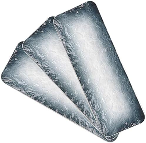 Aquiver 11.5'' Ceramic Platters - Porcelain Water Wave Relief Texture - Party Porcelain Rectangle Serving Plates - for Appetizer Plates, Party, Sushi, Entertaining Guests, Set of 3 (Gray)