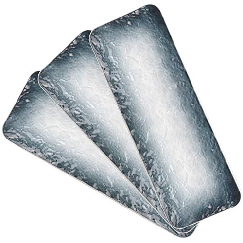 Aquiver 11.5'' Ceramic Platters - Porcelain Water Wave Relief Texture - Party Porcelain Rectangle Serving Plates - For Appetizer Plates, Party, Sushi, Entertaining Guests, Set Of 3 (Gray) #TOP7