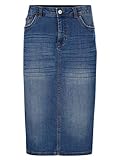 how to rock straight leg jeans Idealer Kombipartner Dress in Damen Gerade Knielange Jeansrock in Blue bleached aus Baumwolle in moderner Waschung