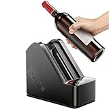 FgdVrelnor Enfriador de Vino eléctrico para una Botella, Moderno Enfriador de sobremesa,Control de Temperatura de 0-20 ℃, Pantalla LCD, Luz Ambiental,Panel de Control LED,para Amantes del Vino Black
