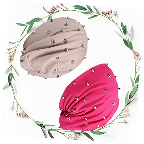 Turban de chimiothérapie haut de gamme clouté effet soie