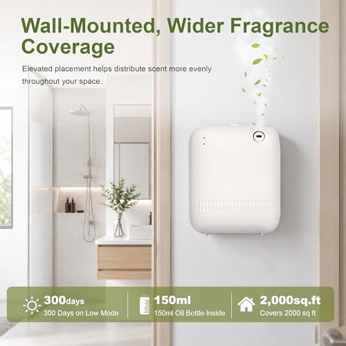MQLMF Waterless Diffuser,2000 Sq Ft,USB Plug-in&Battery,Safety Lock,Quiet,Bluetooth App,Hotel Home Collection Scent Machine - Black by MQLMF - Image 4