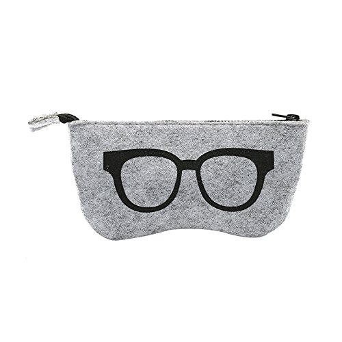 wsloftyGYd Wool Felt Women Glasses Eyewear Zipper Bag Storage Case Sunglasses Box Portable
