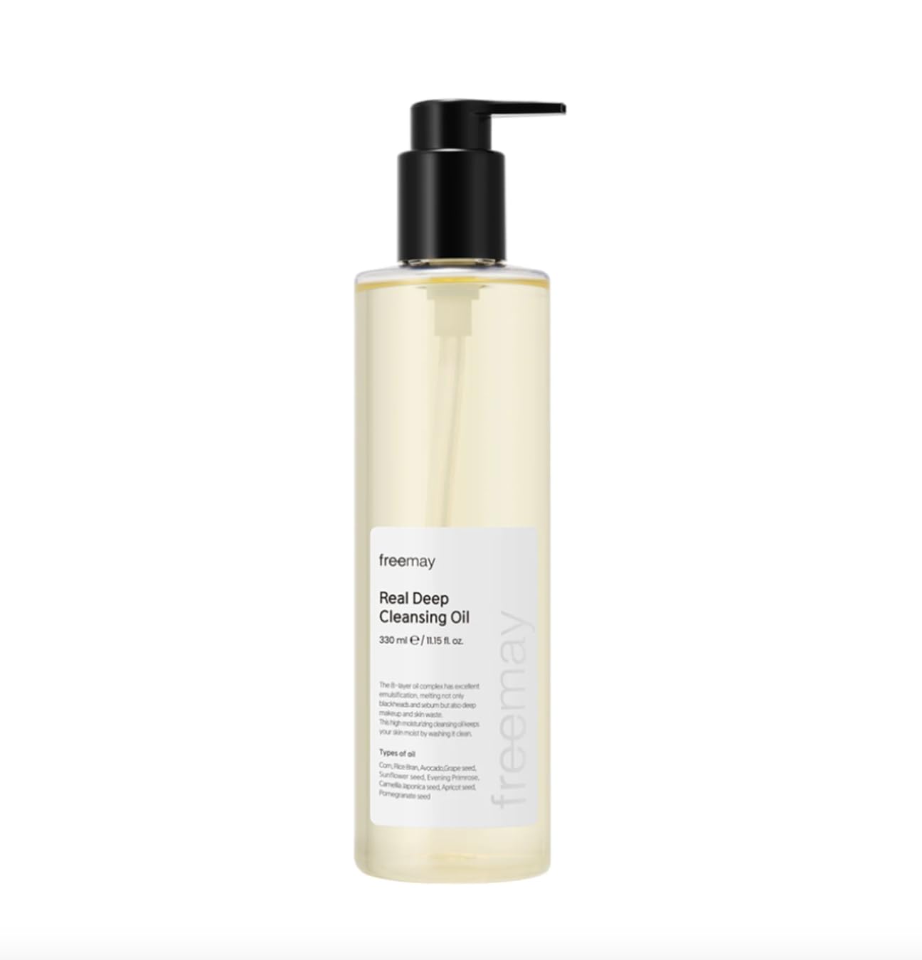 freemay Real Deep Cleansing Oil, Removes Waterproof Makeup & Blackheads, Pore Deep Cleanser, Lightweight Finish, 330ml, 11.15 fl oz