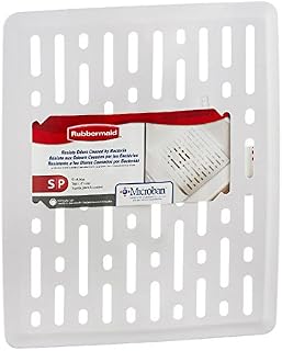 Rubbermaid 1G1706WHT Enhanced Microbal Sink Mat, Small, White