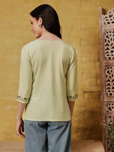 Image of QAZMI Women's Kashmiri Aari Work Kurti