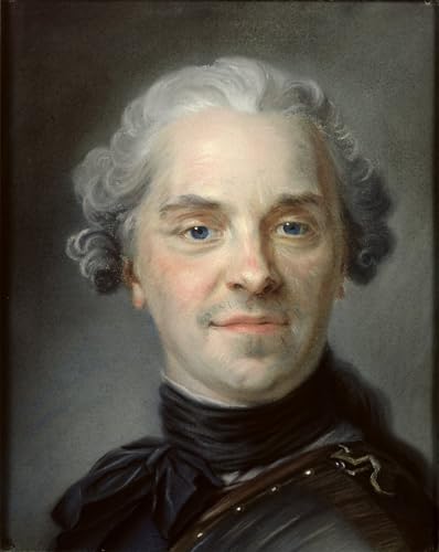 Portrait de Maurice Comte De Saxe impression d'affiches Maurice Quentin De La Tour toile 60x90