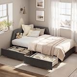 LIKIMIO Bunk Bed Twin Over Twin, House Bunk Bed Frame with Storage Shelf, Ladder and Safety Guardrail, Space Saving for Apartment or Dorm, No Box Spring Needed, Black