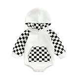 xiqaalombvt Infant Baby Boy Girl Fall Clothes Hoodie Pullover Sweatshirt Romper Color Block Long Sle