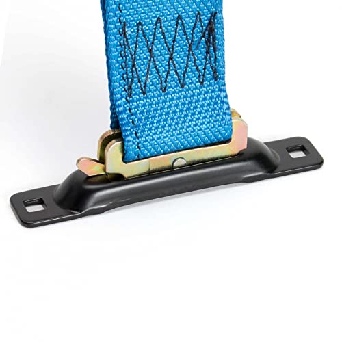 Dc Cargo E-Track Ratcheting Straps Cargo Tie-Downs, (Pack Of 4) 2 X 20 Heavy Duty Yellow Polyester Tie-Down Rachet Straps, Strong Ratchet Strap, E-Track Spring Fittings, Tie Down Motorcycle #TOP3