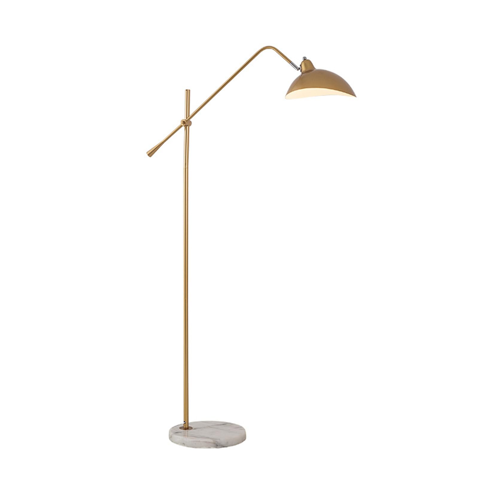 Lámpara de pie articulada dorada para iluminación de esquina en dormitorio