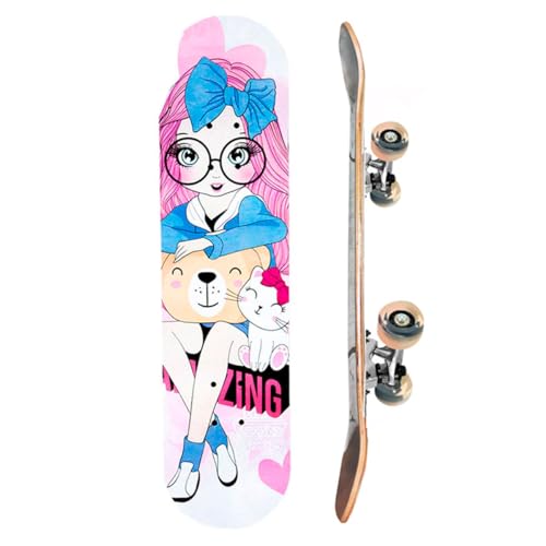 Skate Semi Profissional Montado Completo Modelos 7.5 Menina