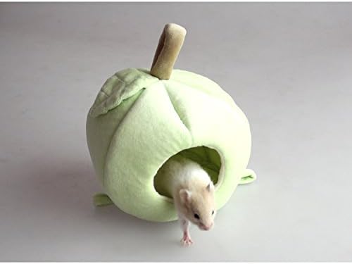 Miniatura 6 de Mummumi Casa de animales pequeños, hámster para mascotas, hamaca colgante de cama para casa, linda furit, forro polar cálido de invierno, conejillo