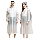 Okxiri 2 Pack Rain Coat, Rain Poncho, Ponchos Family Pack, Raincoat, Clear Rain...