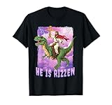 Jesus Riding A Dinosaur Jesus Rizz Meme T-Shirt - Black, Small, Unisex-Adults, Short Sleeve, Classic Fit, Cotton 65% Polyester 35%