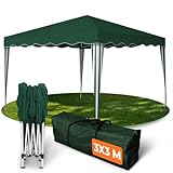 Kronenburg Faltpavillon wasserdicht Dachmaß 3 x 3 m UV Schutz 50+ Pavillon in Grün