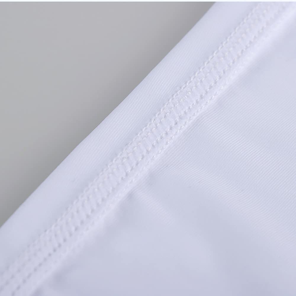 LJJ 3 Paia Manicotti Braccio UV per Donna Uomo, per Braccio Giovanile Ciclismo Golf Baseball Pallacanestro Sport Copertura,White-L