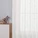Deconovo Cortinas de Gasa con Trabillas, Transparentes, con Bordado, Tela, Color Crema,...