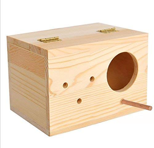 Taiyo Pluss Discovery Natural Wooden Mountable Bird Nest Box with Attached Screw and Bolt Suitable for African Love Birds and Budgerigars (L- 10 Inches, W- 6 in, H- 6 Inch) (B08D3N5XM1) Amazon Price History, Amazon Price Tracker