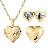 💕 【 CHOIX DE CADEAU IDÉAL 】 - Le contenu de photo et de gravure personnalisé spécial fait un cadeau unique, personnalise une photo et place-la dans le médaillon, exprime ton amour à ta mère, grand-mère, épouse et meilleur ami à travers le texte de gravure. C'est un cadeau parfait pour la fête des mères, Thanksgiving, le jour de Noël, donnez à votre bien-aimé un souvenir inoubliable.