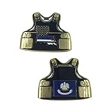 B-010 Louisiana Leo Thin Blue Line Police Vest State Flag Challenge Coins