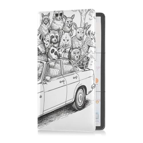 Organizador para carro de cuero miniatura 2