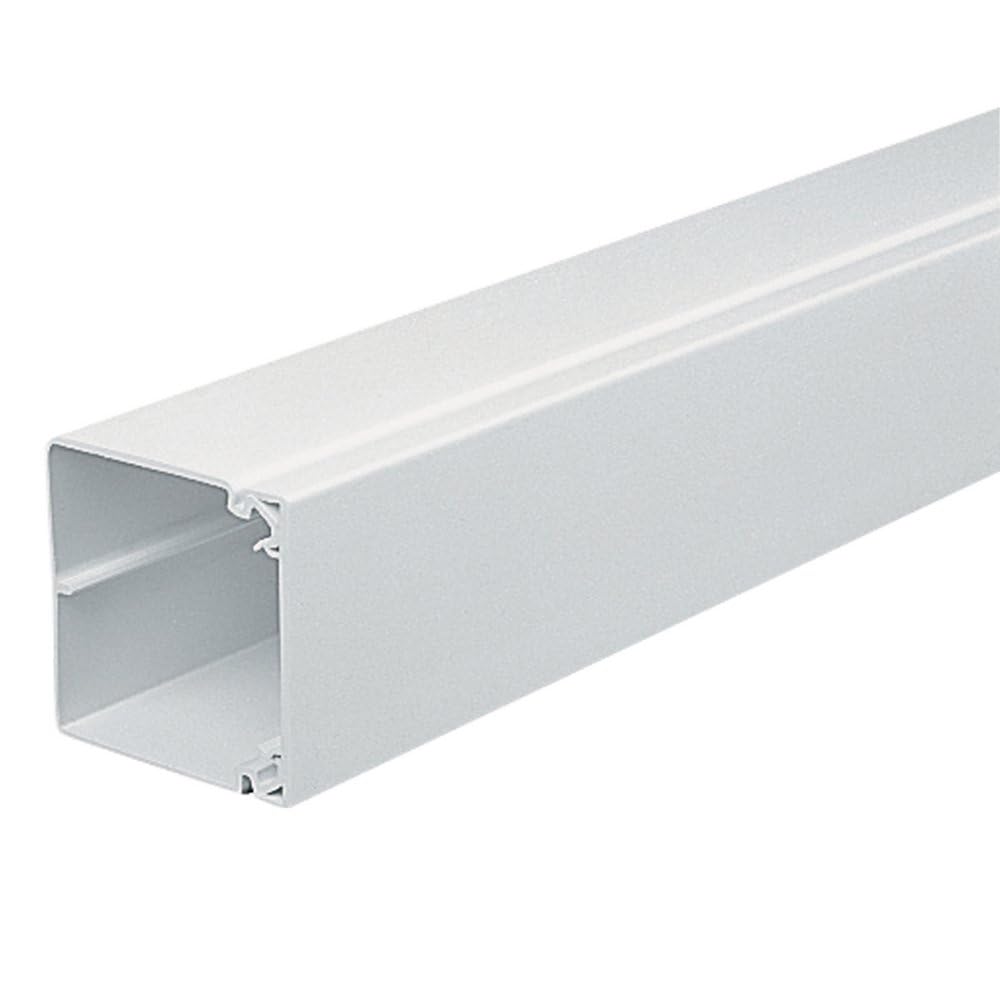 75mm x 75mm 3" x 3" PVC White Electrical Cable Cover Maxi Trunking (2 x 1mtr 75mm x 75mm Trunking)