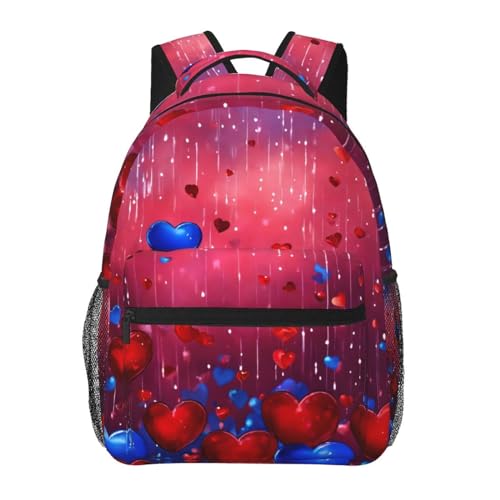 Sac à dos homme femme OdDdot en toile imprimée cœur abstrait noir urbain