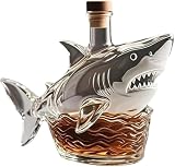 【Artesanía de vidrio premium】: Fabricado con vidrio sin plomo de alta calidad, este decantador de vino ofrece una claridad y durabilidad excepcionales, comparables a las de un sofisticado decantador Shark. Su base engrosada mejora la estabilidad, garantizando durabilidad y fiabilidad, tanto en su función como en su decoración.