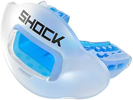 Shock Doctor Max Airflow 2.0 Lip Guard / Mouth Guard for Football 3500. For Youth and Adults OSFA. Breathable Wide Opening Mouthpiece. Helmet Strap Included.