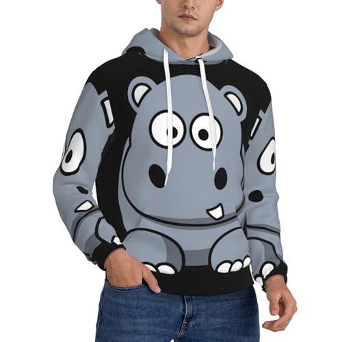 Pull à capuche homme hippopotame pour éviter le coup de froid en hiver