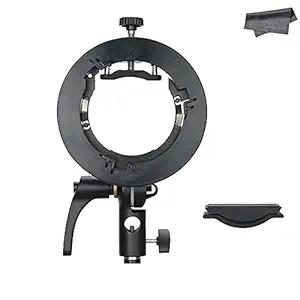 Godox S2 Speedlite S-type Bracket, Speedlight Bowens Mount Compatible with Godox Camera Flash, V1 AD200Pro AD400Pro AD200 V860II TT685 TT600 TT350, Precise Tilt Control, Umbrella Mount Slot