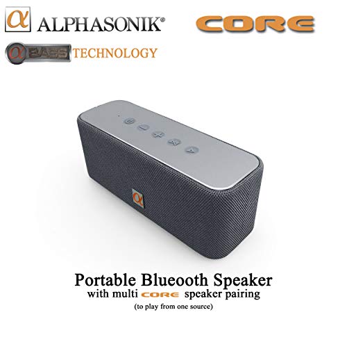 Alphasonik Core Home Wireless Portable Speaker With Hd Sound And Bass, Built-In Mic, Micro Usb, Auxilliary 3.5Mm And Built In 2000Mah Long Lasting Battery #TOP2